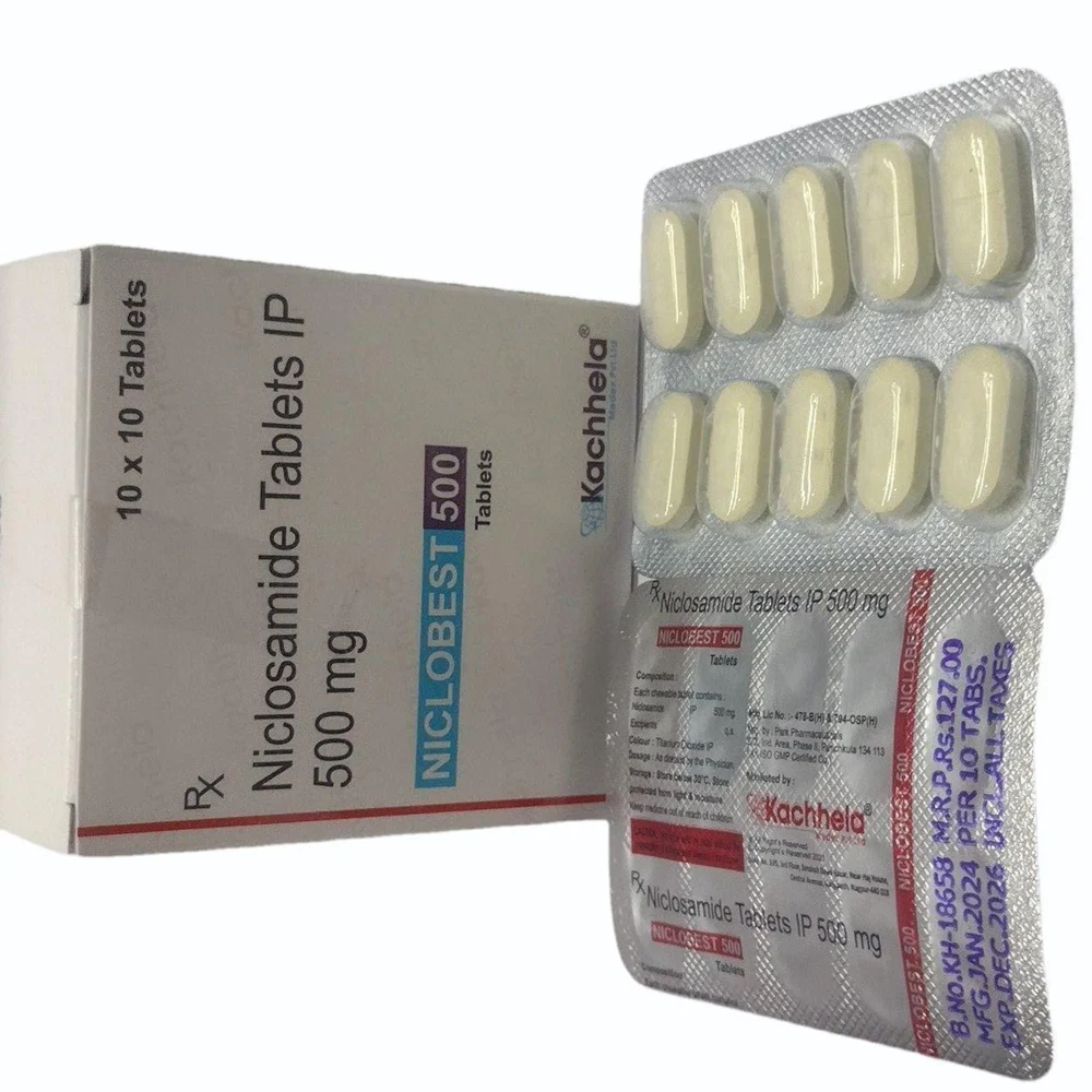 500 mg NICLOBEST 500 Niclosamide IP Tablets
