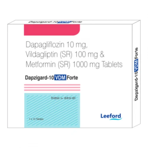 Dapzigard-10 VDM Forte Dapagliflozin 10 mg, Vildagliptin (SR) 100 mg & Metformin (SR) Tablets