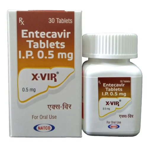 0.5 mg X-VIR Entecavir IP Tablets