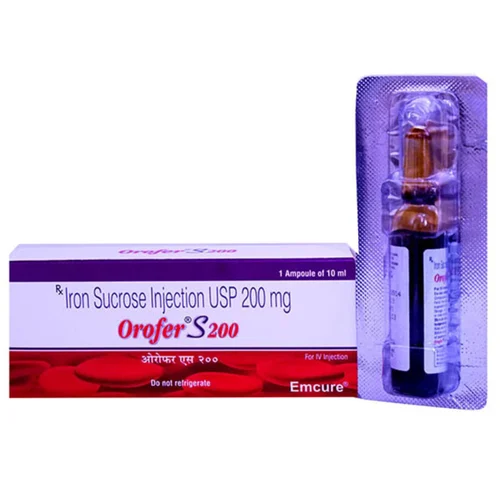 200 mg Orofer S200 Iron Sucrose USP Injection