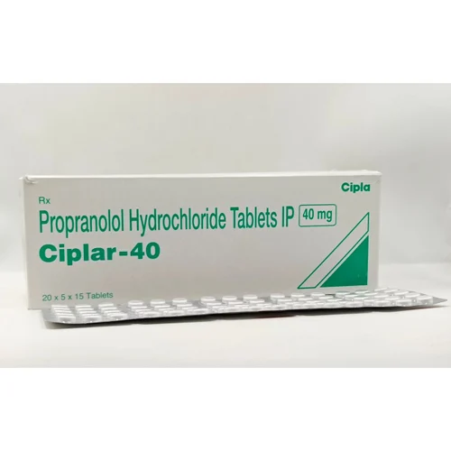 40 mg Ciplar-40 Propranolol Hydrochloride IP Tablets