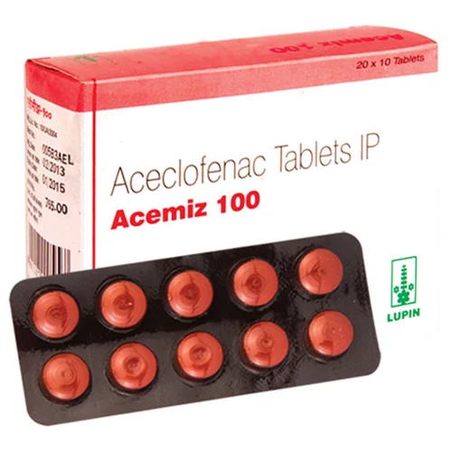 100 mg Acemiz 100 Aceclofenac IP Tablets
