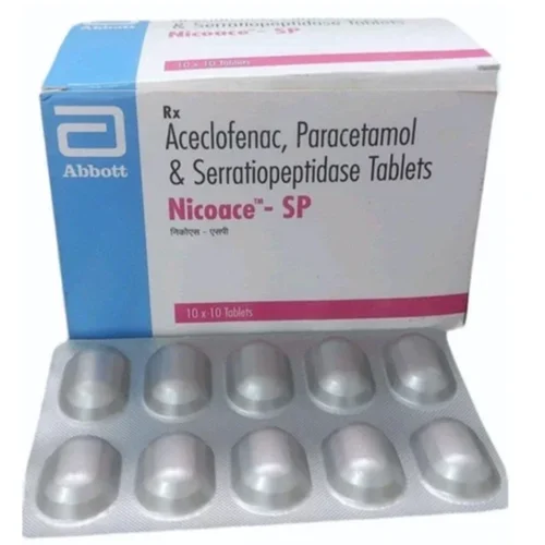 Nicoace - SP Aceclofenac, Paracetamol & Serratiopeptidase Tablets